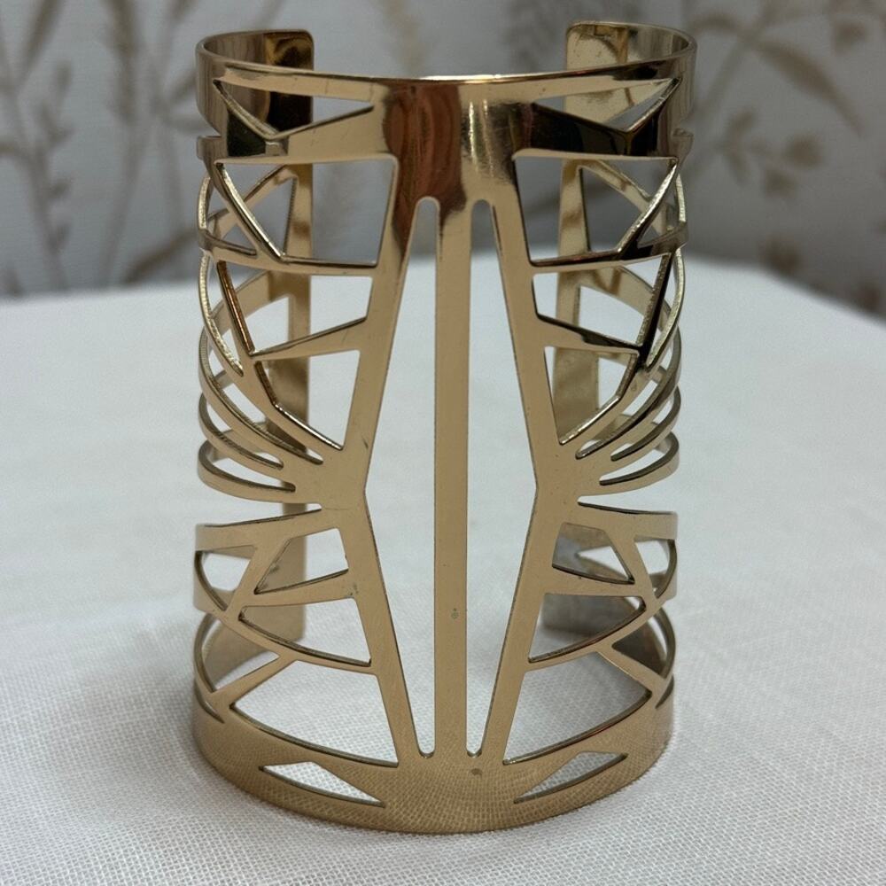 Geometric Openwork Gladiator Statement Cuff Goddess Superhero Futuristic Costume